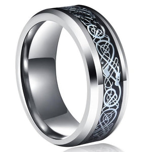 Bague Viking Jarl argent et noir