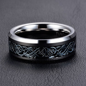 Bague Viking Jarl argent et noir