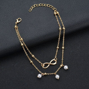 Bracelet de Cheville Infini pour Femme or