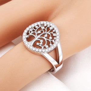 Bague Anneau Arbre de Vie Femme argent