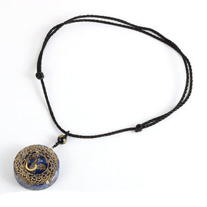 Pendentif Pierre Orgonite & Collier Homme femme Protection Méditation lapis lazuli