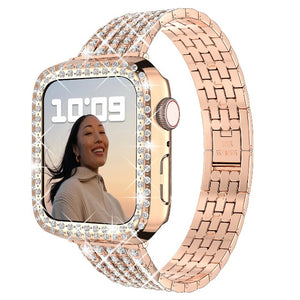 Bracelet Apple Watch Diamant pour Femme or rose