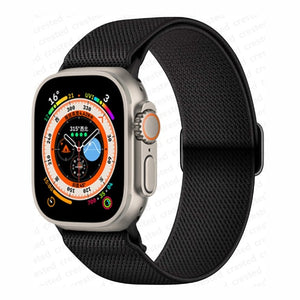 Bracelet Apple Watch en Nylon Tissé noir