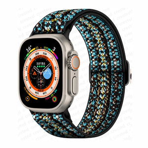 Bracelet Apple Watch en Nylon Tissé turquoise