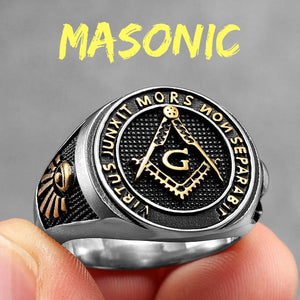 Bague Chevalière Franc Maçonnerie Anneau Homme argent or