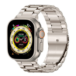 Bracelet Apple Watch Acier Inoxydable ivoire