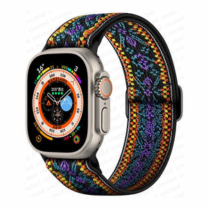 Bracelet Apple Watch en Nylon Tissé violet