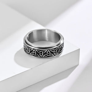 Bague Viking Ragnar Anneau Rotatif argent