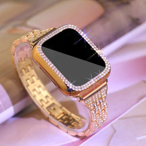 Bracelet Apple Watch Diamant pour Femme or