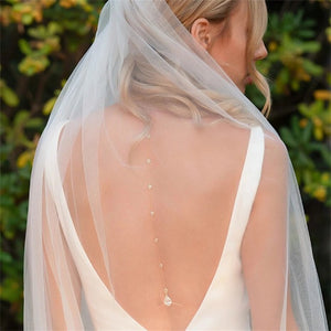 Collier Chaîne de Dos Mariage avec Diamants