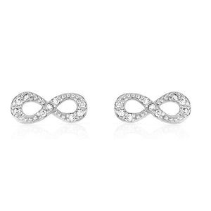 Boucle d'Oreille Infini Argent