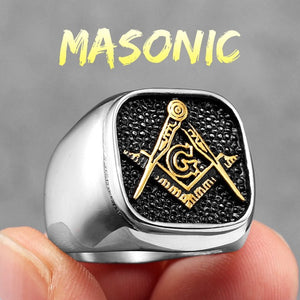 Bague Chevalière Franc Maçonnerie Anneau Homme argent or