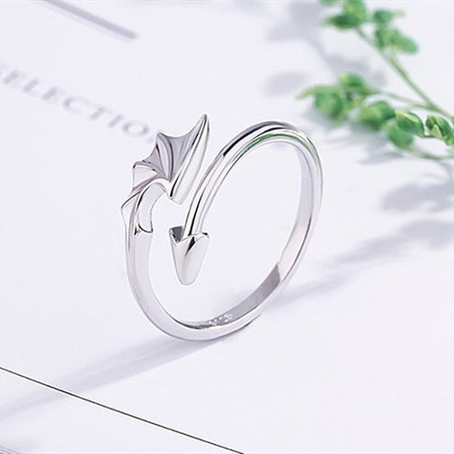 Zilveren Drakenring voor Mannen en Vrouwen zilver