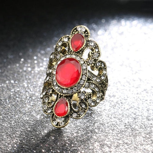 Etnische ring Rode steen