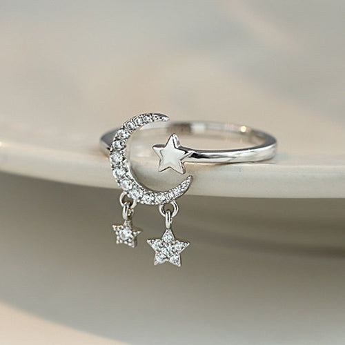 Ring Maan en Ster Dames Ring Hemellichamen