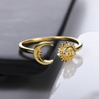 Ring Maan Zon Sterren Dames goud