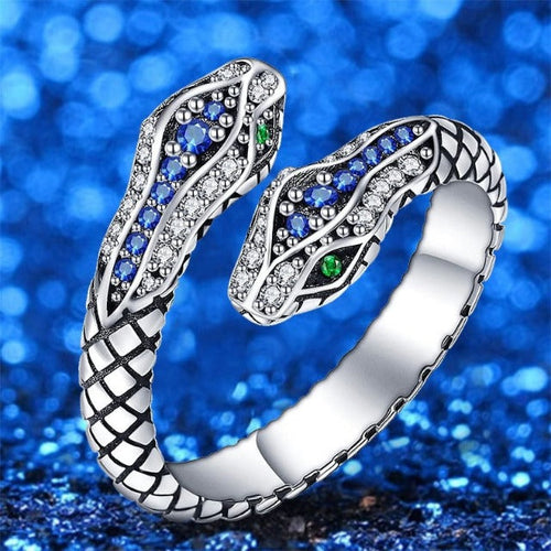 Zilverkleurige Slang Ring Dames