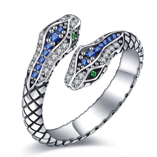 Zilverkleurige Slang Ring Dames