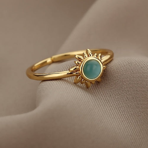 Zonne Ring Dames Opaal Sterrenband
