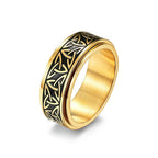 Bague Viking Ragnar Anneau Rotatif or 