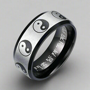 Bague Yin Yang Acier