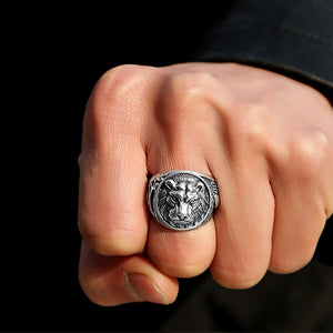 Bague Tête de Lion argent