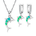 Groene dolfijn sieraden