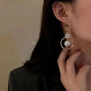 Boucle d'Oreille Perle Pendante