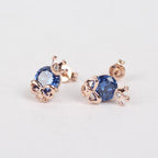 Gothic blauwe oorbellen