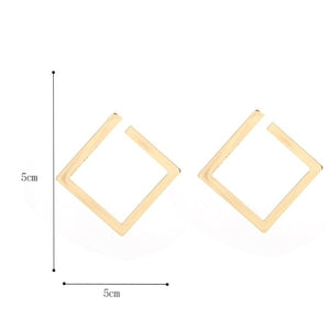 Gouden Geometrische Oorbellen voor Dames