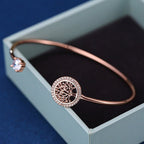 Ti Sento zilveren/rosé vergulde armband met twee cirkels 20 cm Ti Sento zilveren/rosé vergulde armband met twee cirkels 20 cm