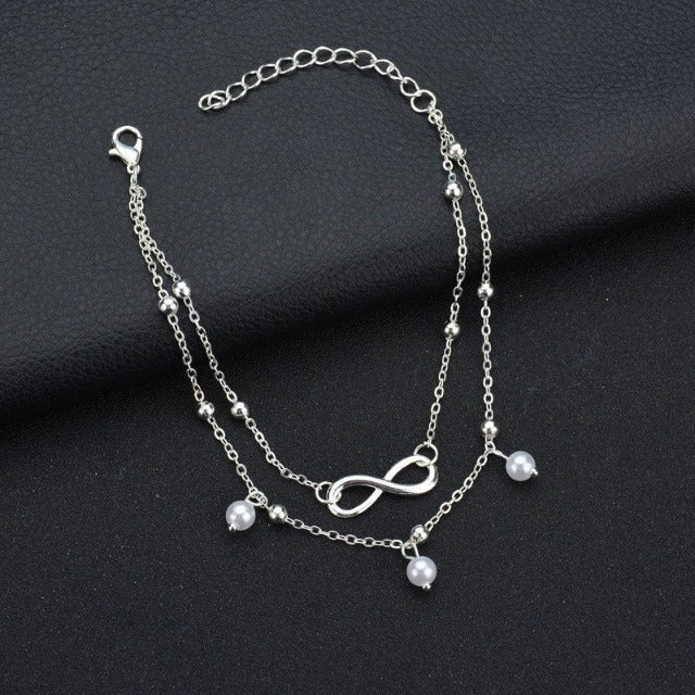Zilveren ketting double infinity symbool Zilveren ketting double infinity symbool