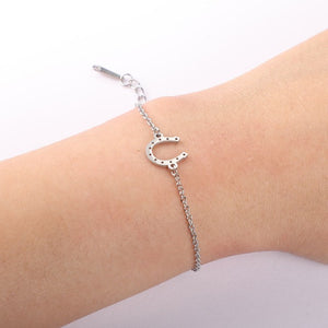 Bracelet / Gourmette Fer A Cheval Sabot Porte Bonheur argent