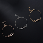 Bracelet Infini Or, argent et or rose