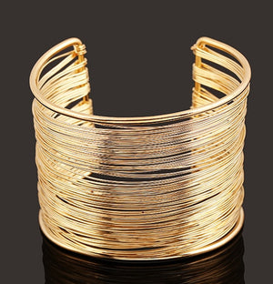 Dikke Armband voor Dames Goud en Zilver