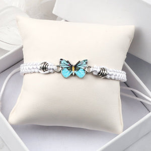 Bracelet Papillon Bleu blanc