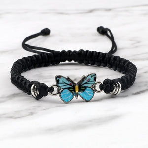 Bracelet Papillon Bleu noir