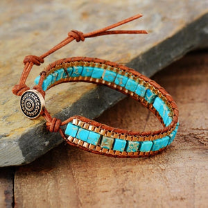 Bracelet Pierre Jaspe Turquoise