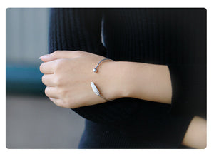 Bracelet Plume en Argent