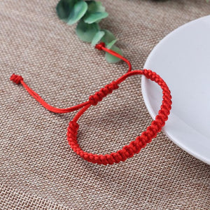 Bracelet Tibétain Porte Bonheur rouge