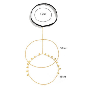 Chaîne de Cuisse avec Étoiles Or & Argent 