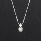Halsketting Ananas Goud & Zilver voor Dames zilver