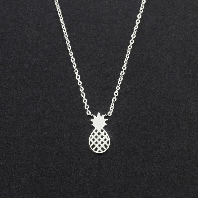 Halsketting Ananas Goud & Zilver voor Dames zilver
