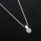 Halsketting Ananas Goud & Zilver voor Dames zilver