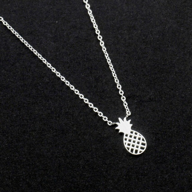 Halsketting Ananas Goud & Zilver voor Dames zilver