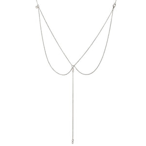 Collier de Dos Bohème pour Femme argent