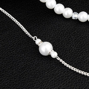 Collier de Dos Mariage avec Perles pour Femme