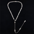 Collier de Dos Mariage avec Perles pour Femme