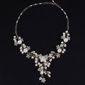 Collier de Mariage Fleurs or
