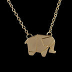 Collier Elephant Origami or